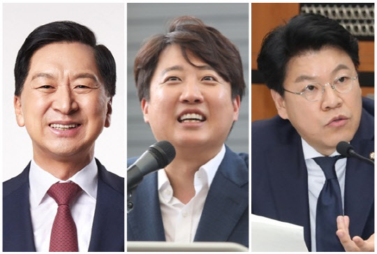 (왼쪽부터) 김기현 국민의힘 의원, 이준석 전 국민의힘 대표, 장제원 국민의힘 의원. <김기현 의원실 제공, 연합뉴스>